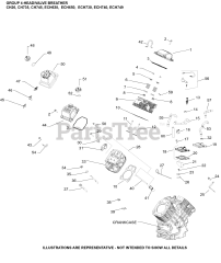 Kohler ECH730-3090 - Kohler Command PRO EFI Engine, Basic Version, 23hp, 17.2kW 04 CylinderHead/Breather