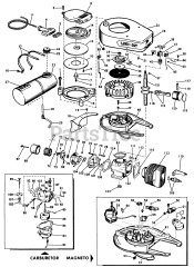 Lawn-Boy 7210 - Lawn-Boy Walk-Behind Mower (SN: 000000001 - 099999999) (1960) Model C-71 Engine Parts List