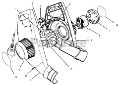 Toro 51580 (300) - Toro Clean Sweep Blower (SN: 069000001 - 069999999) (1996) Blower Housing  Motor Assembly