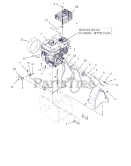 Ariens 921025 - Ariens 28" Power Brush, Subaru (SN: 057000 & Above)