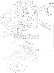 Toro 74909 TE (6000) - Toro 132cm Z Master Zero-Turn Mower, Side-Discharge Deck (SN: 316000001 - 316999999) (2016) SUSPENSION PLATFORM ASSEMBLY