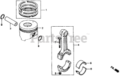 Honda GD320 QAAE (GPB) - Honda Engine, Made in Japan (SN: GPB-1000001 - GPB-1008896) PISTON