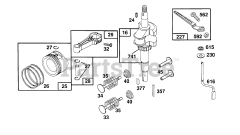 Briggs & Stratton 124782-3259-01 - Briggs & Stratton Vertical Engine Crankshaft, Piston Group