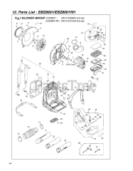 RedMax EBZ 8001 - RedMax Backpack Blower (SN: 61206884 - 81000000) FRAME