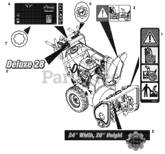 Ariens 921035 - Ariens Deluxe 28" Snow Blower, Briggs & Stratton (SN