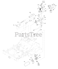 Exmark ARX440GKC24000 - Exmark 24" Stand-On Aerator, Kohler CH440 (SN: 402082300 - 404314158) (2018) Auxiliary Hydraulic Assembly