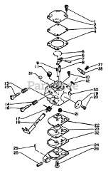 Echo CS-290 EVLP - Echo Chainsaw (SN: 000000 - 008580) Carburetor
