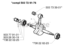 Husqvarna 371 - Husqvarna Chainsaw (1999-05) Crankshaft