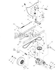 Murray 7800560C-A - Murray 38" Rear-Engine Riding Mower, Gear Drive, 13.5hp (2012) Motion Drive Group - Gear Drive (7501096)