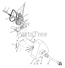 Gravely 993025 - Gravely PTO Chipper (SN: 000101 & Above) DRIVE SHAFT