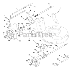 Ariens 911513 (LM 21) - Ariens 21" Push Walk-Behind Mower, 6.5hp Briggs & Stratton (SN: 004000 - 005000)
