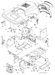 Poulan PO 18542 LT - Poulan Lawn Tractor (2008-10)