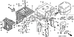 Honda GX270 HA (GCAB) - Honda Engine, Made in Japan (SN: GCAB-1000001 - GCAB-1999999) MUFFLER (1)