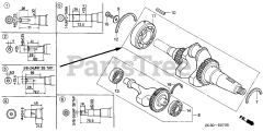 Honda GD410 VAA (GPA) - Honda Engine, Made in Japan (SN: GPA-1000001 - GPA-1021879) CRANKSHAFT