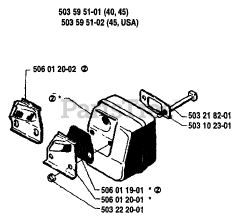 Husqvarna 40 - Husqvarna Chainsaw (1989-06) Muffler