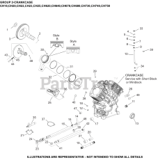 Kohler CH740-3006 - Kohler Command PRO Engine, Basic Version, 25hp, 725cc 02 CrankCase