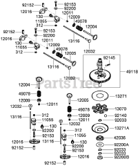 Toro 23208 G (STX-26) - Toro Stump Grinder (SN: 316000001 - 316999999) (2016) Valve and Camshaft Assembly