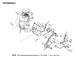 Electrolux/AYP 8929 - Electrolux/AYP Tiller TRANSMISSION ASSEMBLY