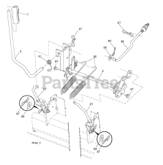 Husqvarna YTH 23K48 (960450036-00) - Husqvarna 48" Yard Tractor (2011-08) MOWER LIFT / DECK LIFT