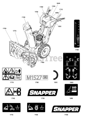Snapper M 1527SE (1696822-02) - Snapper 27" Snow Thrower, 14.5hp (2019)