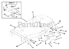 Gravely 890017 - Gravely 72" Deck for Pro-Master 320 Mower (SN: 000101 & Above)