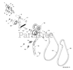 Poulan Pro PR 241 (961920092-00) - Poulan Pro Snow Thrower (2015-06) CHASSIS ENGINE PULLEYS