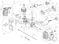 Hyper Tough H 2520 (41ADZ04C735) - Hyper Tough String Trimmer Engine Assembly