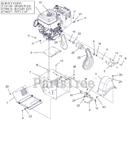 Ariens 926060 (ST 28 DLET) - Ariens Hydro Pro 28" Track Snow Blower, Briggs & Stratton (SN: 001500 & Above)
