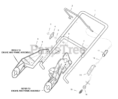 Snapper 521E (1695702) - Snapper 21" Snow Thrower, 5hp Handle Assembly Group