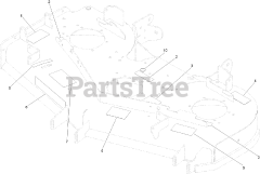 Toro 74909 TE (6000) - Toro 132cm Z Master Zero-Turn Mower, Side-Discharge Deck (SN: 316000001 - 316999999) (2016) DECK DECAL ASSEMBLY NO. 131-7677