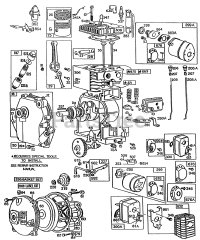Briggs & Stratton 82252-0160-01 - Briggs & Stratton Horizontal Engine Cylinder, Piston, Mufflers