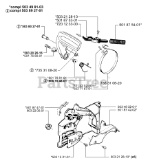 Husqvarna 51 EPA - Husqvarna Chainsaw (1998-06) Chain Brake Assembly