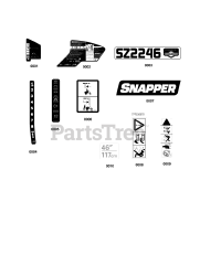 Snapper SZ 2246 (2691566-00) (17CDCACT007) - Snapper 46" Zero-Turn Mower, Hydro, 22hp