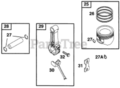 Briggs & Stratton 190432-6115-01 - Briggs & Stratton Horizontal Engine Piston Grp
