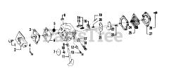 Weed Eater 2215 - Weed Eater String Trimmer CARBURETOR WA-149 BREAKDOWN