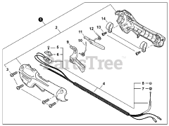 Echo SRM-225 - Echo String Trimmer (SN: S89413001001 - S89413999999) Control Handle S/N: S89413016594 - S89413020556