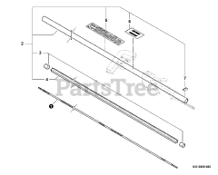 Echo SRM-210 - Echo String Trimmer (SN: 07001001 - 07999999) Main Pipe Assembly, Driveshaft