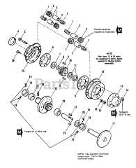 AGCO 912 H (1691125) - AGCO Garden Tractor, 12hp Rear Axle &amp; Differential Group