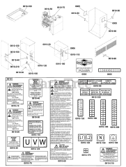 Briggs & Stratton 080016-00 - Briggs & Stratton 125kW Home Standby Generator Decals Group - Circuit Protection