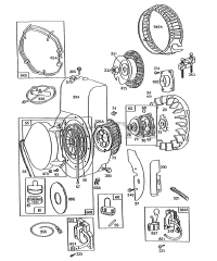 Briggs & Stratton 130202-1875-01 - Briggs & Stratton Horizontal Engine Blower Hsg,Flywheel,Rewind