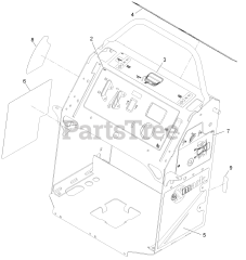 Exmark VT691KA524 - Exmark 52" Vantage Stand-On Mower, Kawasaki FS691V (SN: 312000000 - 312999999) (2012) Control Tower With Decals Assembly No. 116-5013
