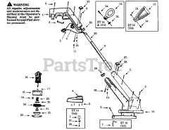 Weed Eater XT 16 - Weed Eater String Trimmer, Electric TRIMMER ASSEMBLY