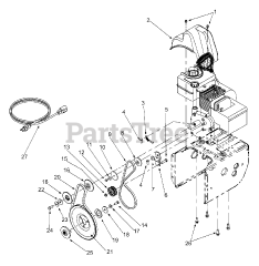 Yard Machines 31AE610E088 - Yard Machines Snow Thrower (2000) (Montgomery Ward) Engine And V-Belts