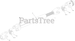Toro 74312 (8000) - Toro 48" Z Master Zero-Turn Mower (SN: 400000000 - 402079999) Drive Shaft Assembly No. 103-9485