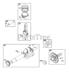 Briggs & Stratton 356447-0668-B5 - Briggs & Stratton Horizontal Engine Crankshaft Group
