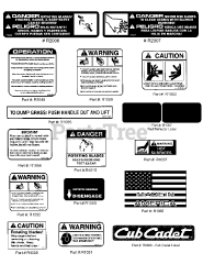 Cub Cadet 59A30042 (59A30042150) - Cub Cadet Power Assist Dump Hopper att Decals