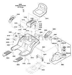 Simplicity 2691174-02 - Simplicity Regent EX 48" Lawn Tractor, 25hp Briggs & Stratton Seat Deck &amp; Fuel Tank Group