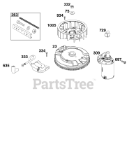 Briggs & Stratton 44C877-0004-B1 - Briggs & Stratton Vertical Engine Flywheel, Ignition, and Starter Group