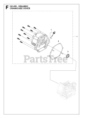 Husqvarna 529448601 - Husqvarna Engine (2018-10) CRANKCASE COVER