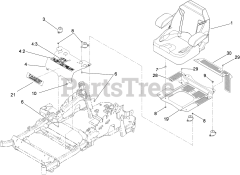 Toro 74923 TE (6000) - Toro 132cm Z Master Zero-Turn Mower, Side-Discharge Deck (SN: 290000001 - 290999999) (2009) Seat Mount Assembly